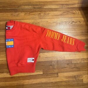 Tommy Hilfiger Red Sweatshirt with Yellow Accents